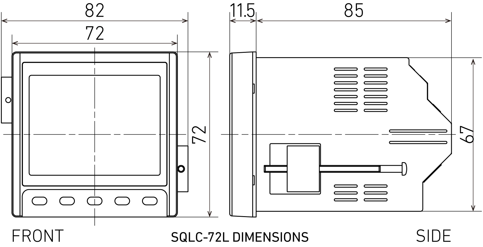 SQLC-72L Dimensions