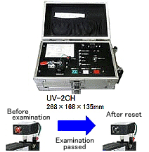 Examines and resets induced lightning detecting arrester UV-2 speedily